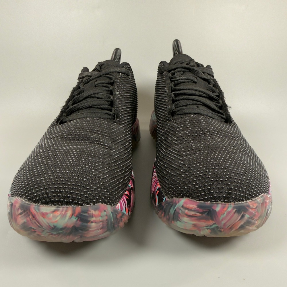 Nobull Outwork Trainer Womens 8.5 8 1/2 Gym Shoes Black Midnight Palm Low Lace - Picture 2 of 16